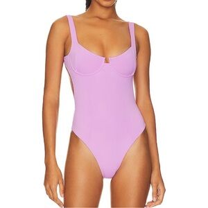 L*Space NWT Kendal One Piece Lavender Underwire X Small Tie Back